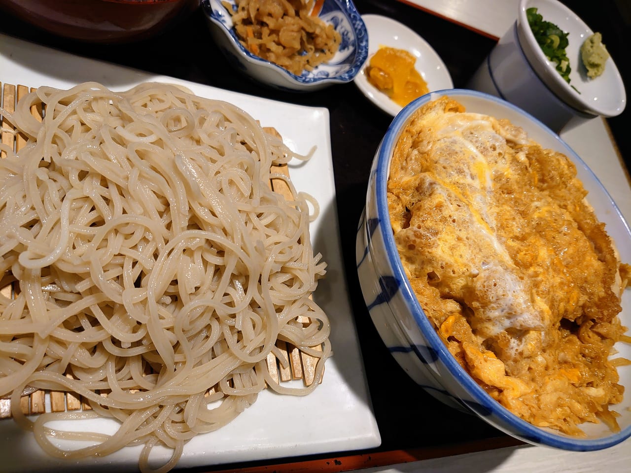 上むら_かつ丼とざるそばセット