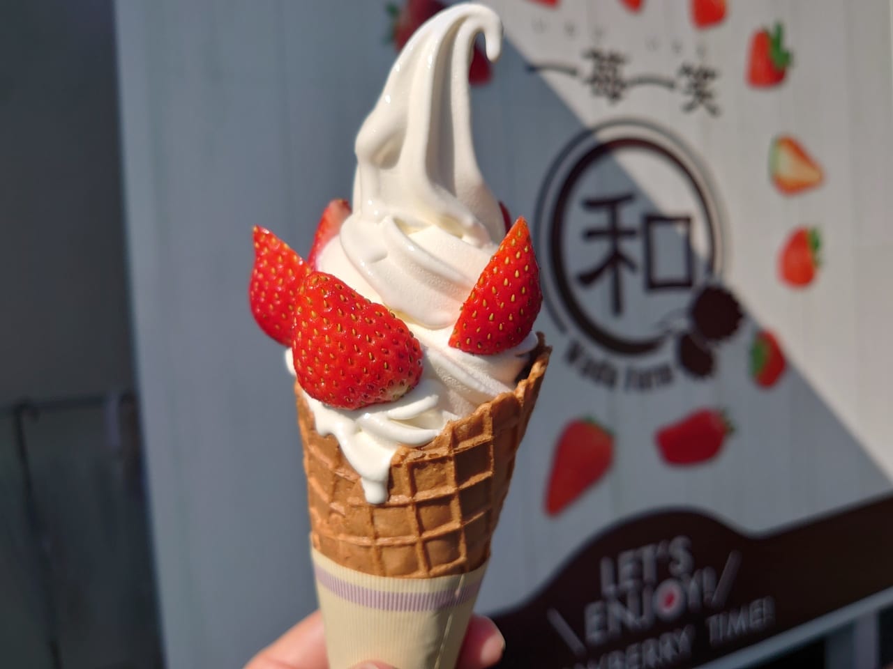 和田農園_いちごシャーベットソフト