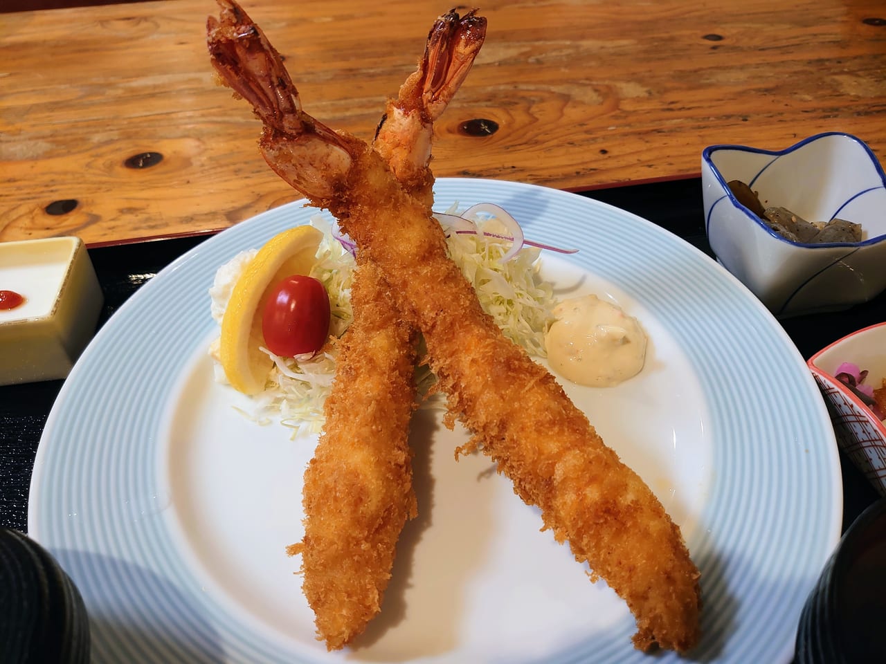 まるみや_特大海老フライ定食