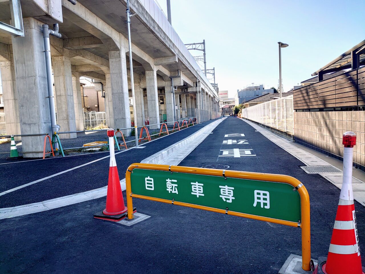 初富駅自転車道_自転車道３