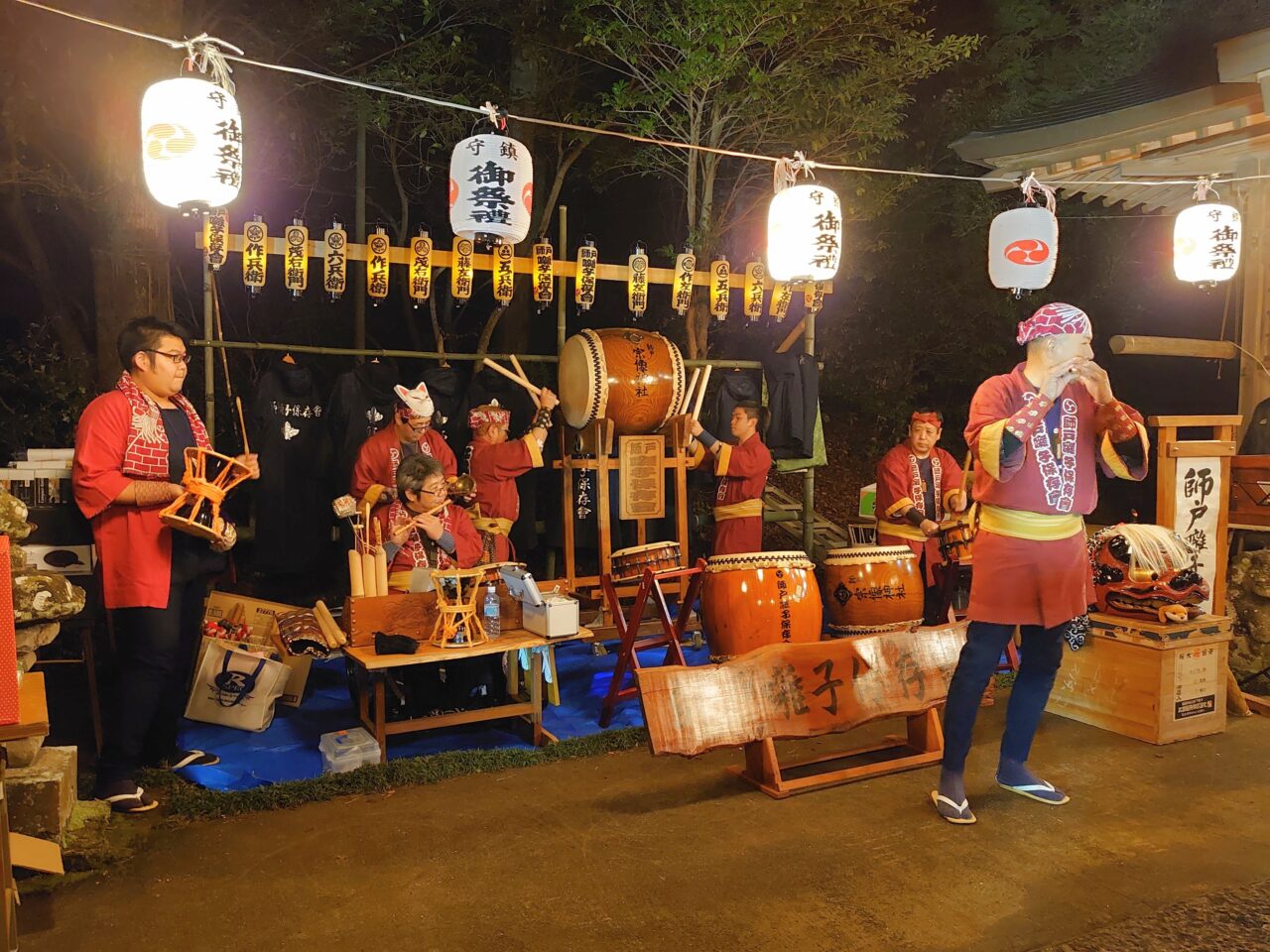 師戸宗像神社大晦日2024_お囃子