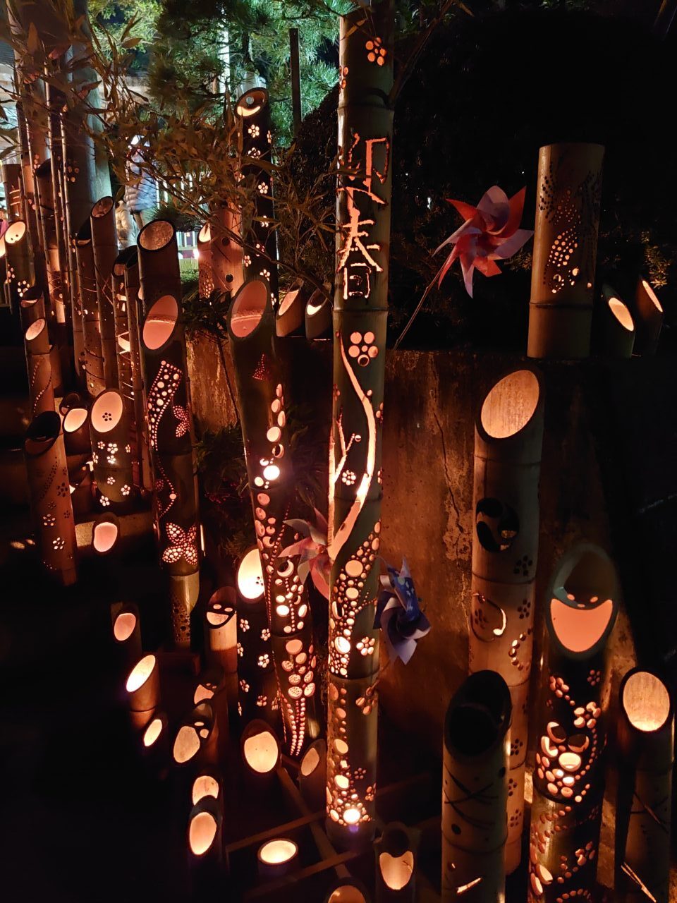 師戸宗像神社大晦日2024_竹灯籠２