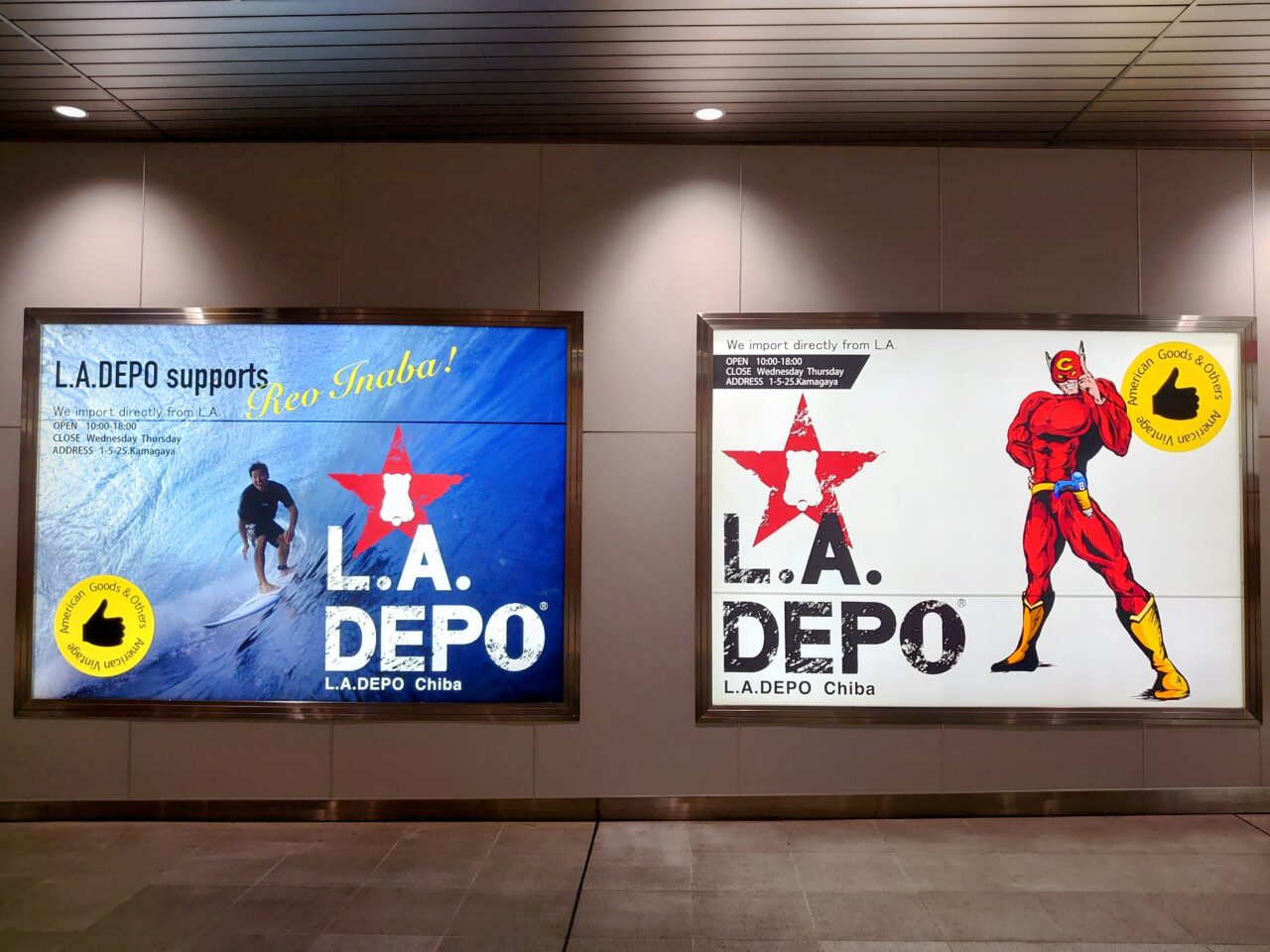 L.A.DEPOミニミニフェスティバル_新鎌ケ谷駅看板