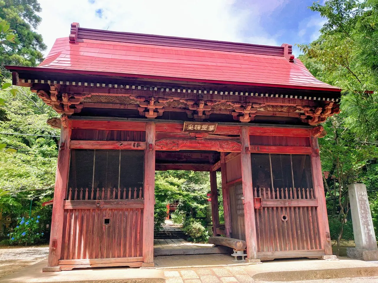 松虫寺あじさい2025_山門２
