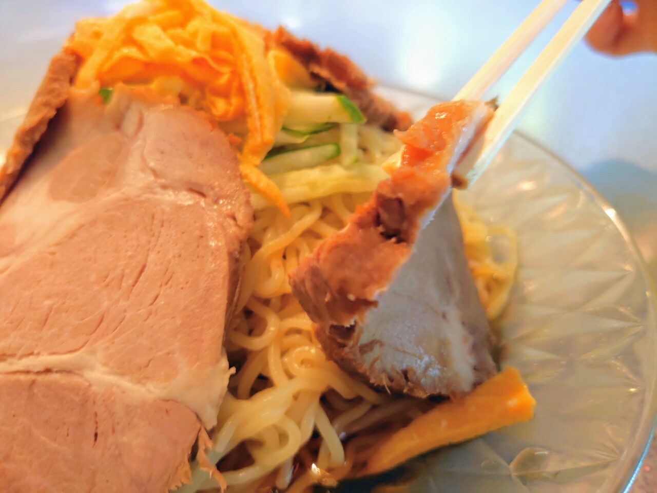 赤尾飯店冷し中華2025_チャーシュー冷し中華４