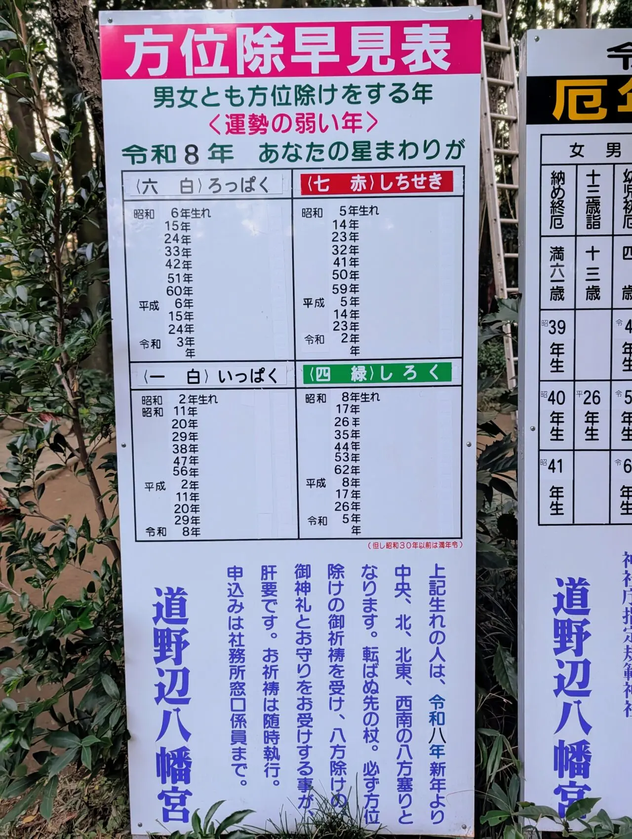 道野辺八幡宮2026年_方位除け１