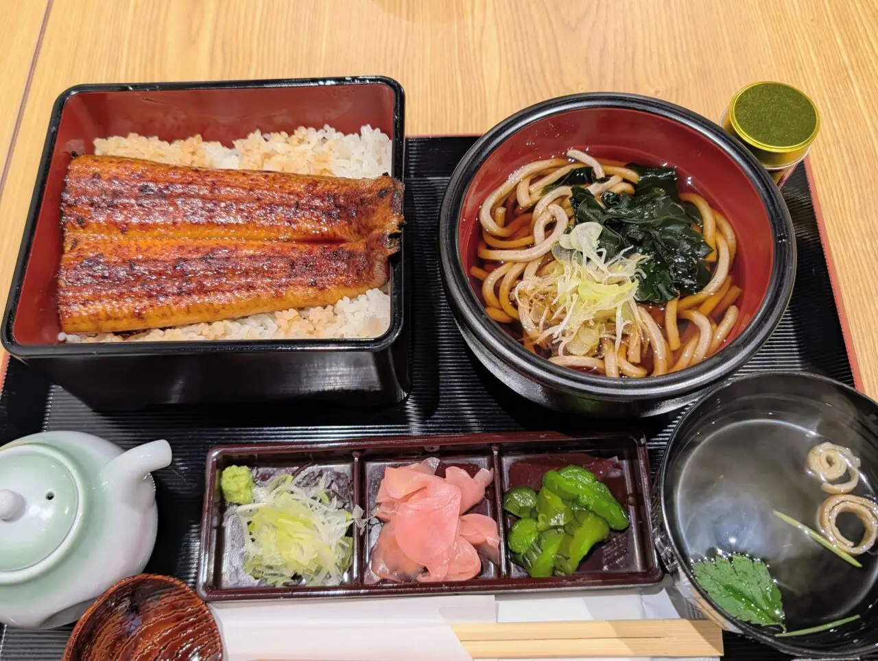 鰻の成瀬太蕎麦_うな重とミニ太蕎麦2