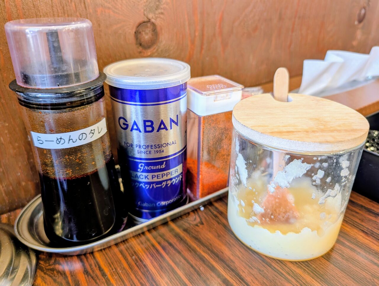 ラーメン富士屋白井_卓上調味料