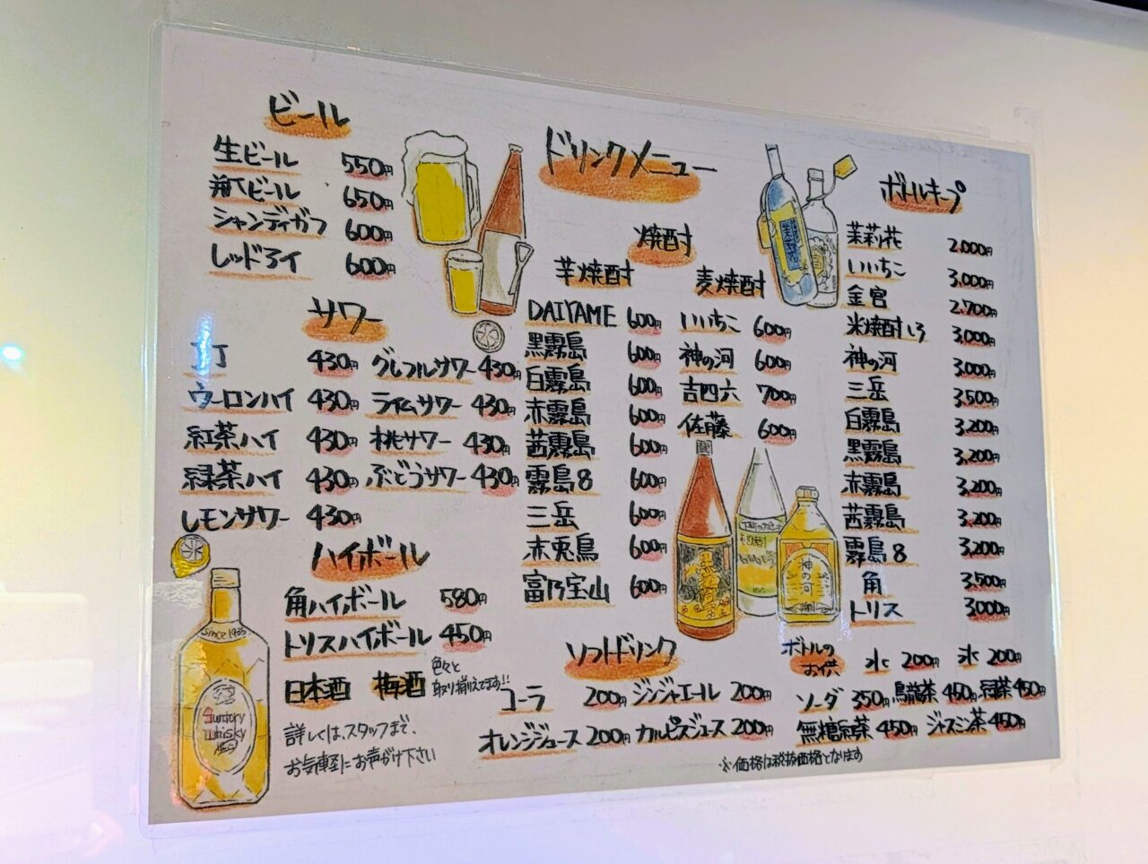 優音馬込沢オープン_メニュー１