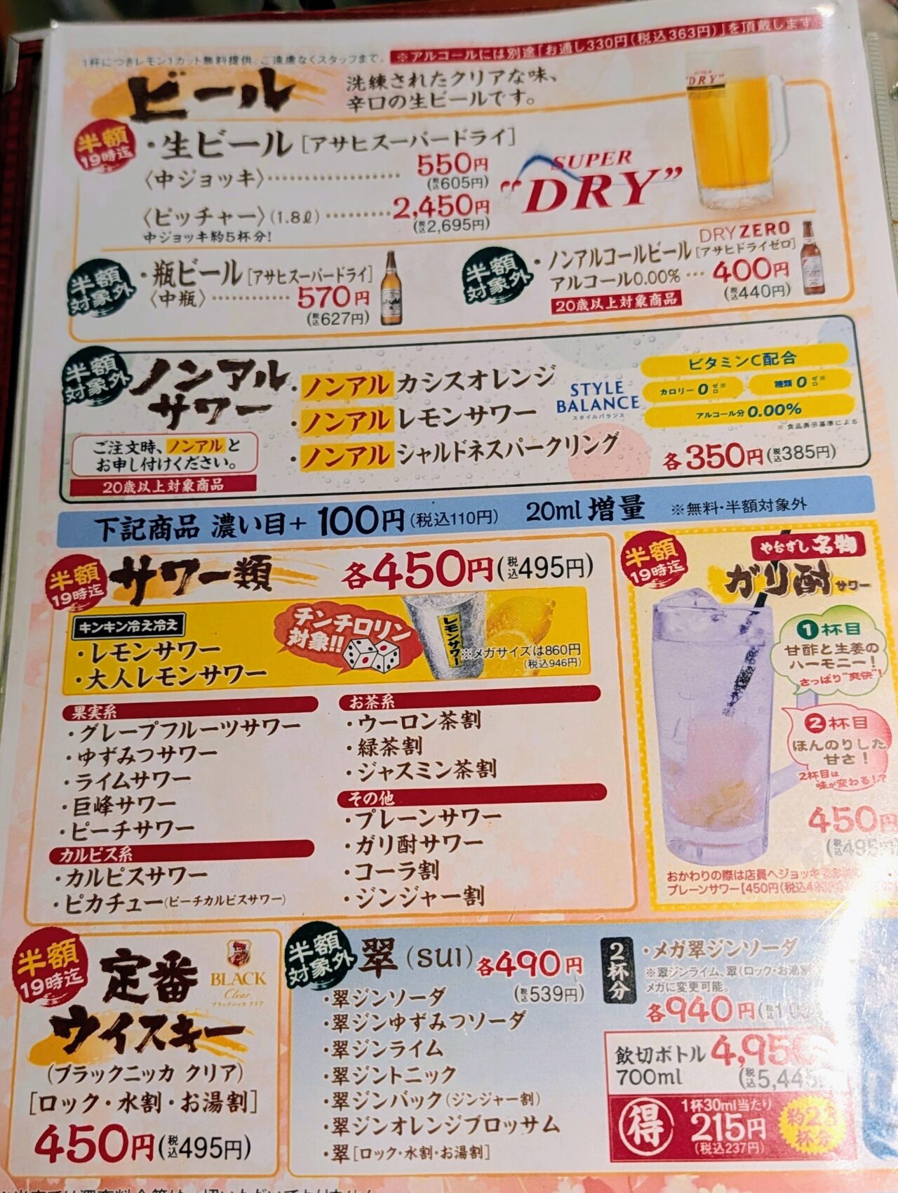 や台ずし鎌ケ谷オープン_常盤平メニュー１