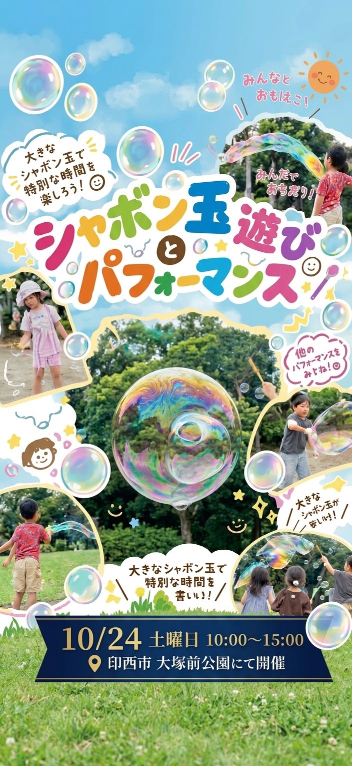 印西未来フェスタ2026_シャボン玉遊びポスター